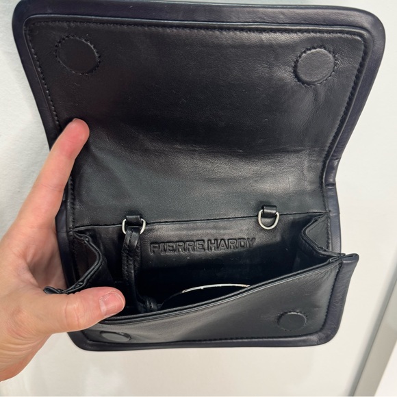 Pierre Hardy Black Leather Structured Clutch | Luxury Designer Bag - Picture 2 of 9